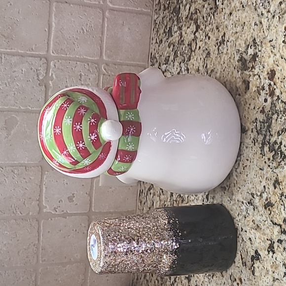 Harry and David Snowman Cookie Jar Storage Container - Picture 5 of 8